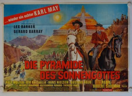 Karl May The Pyramid of the Sun God original release german double-panel movie poster